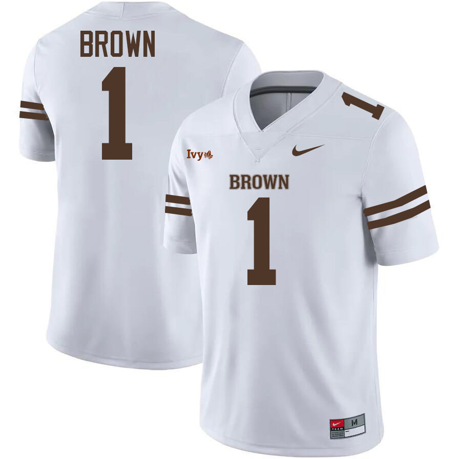 Brown Bears #1 Qwentin Brown College Football Jerseys,Uniforms Stitched-Brown